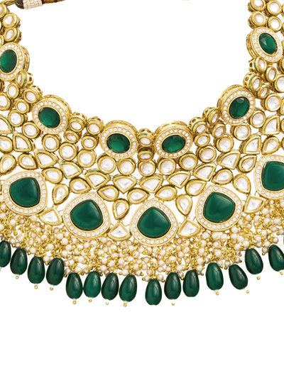 Pearl & Stone Bridal Choker - South India Jewels